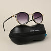 Round Sunglasses (Grey & Clear Lens | Golden Frame  - MG5206)