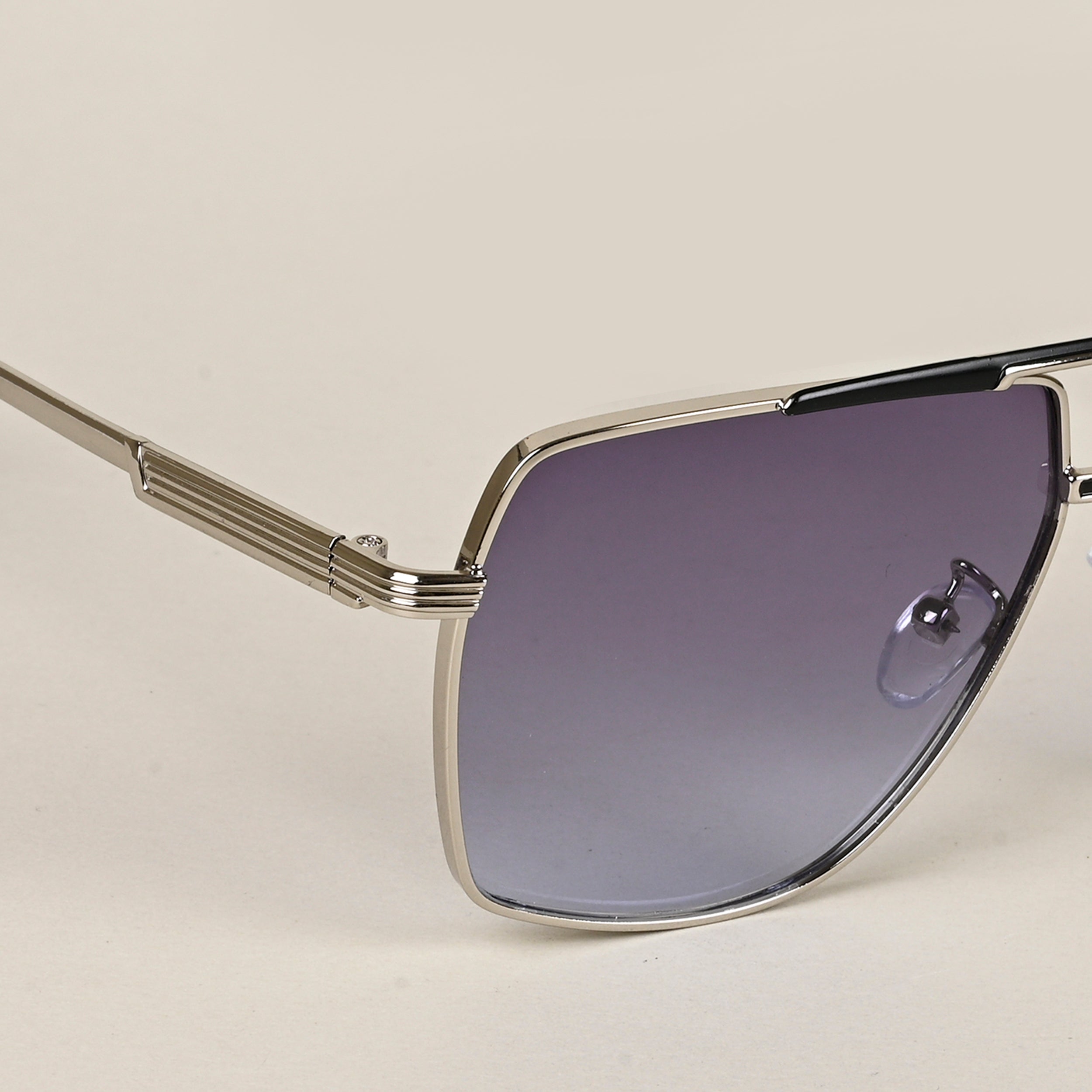 Voyage Aviator Sunglasses for Men & Women (Grey Lens | Silver Frame  - MG5199)