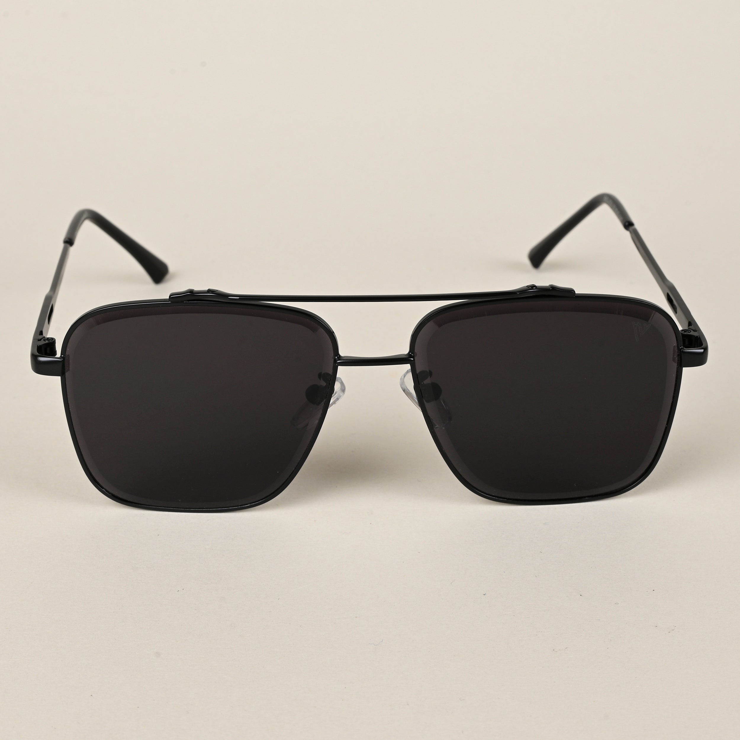 Voyage Aviator Sunglasses for Men & Women (Black Lens | Black Frame  - MG5196)