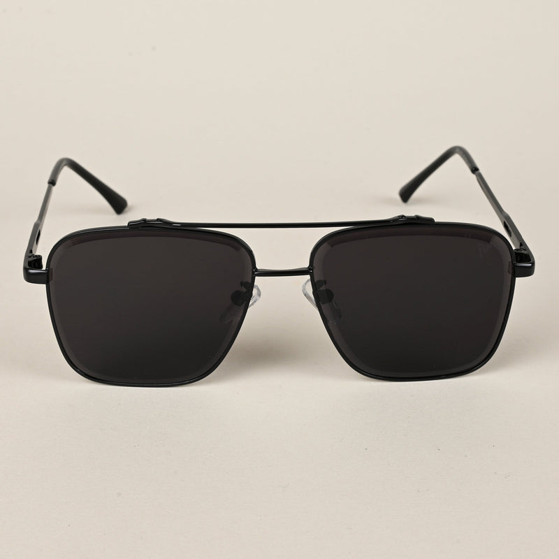 Aviator Sunglasses (Black Lens | Black Frame  - MG5196)