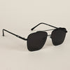 Aviator Sunglasses (Black Lens | Black Frame  - MG5196)