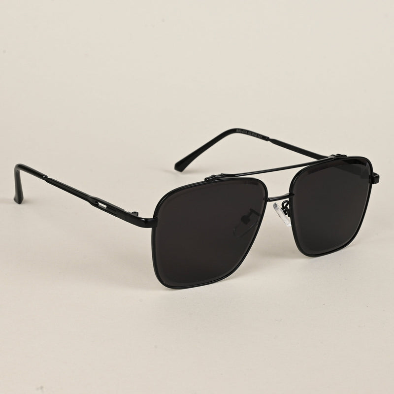 Aviator Sunglasses (Black Lens | Black Frame  - MG5196)