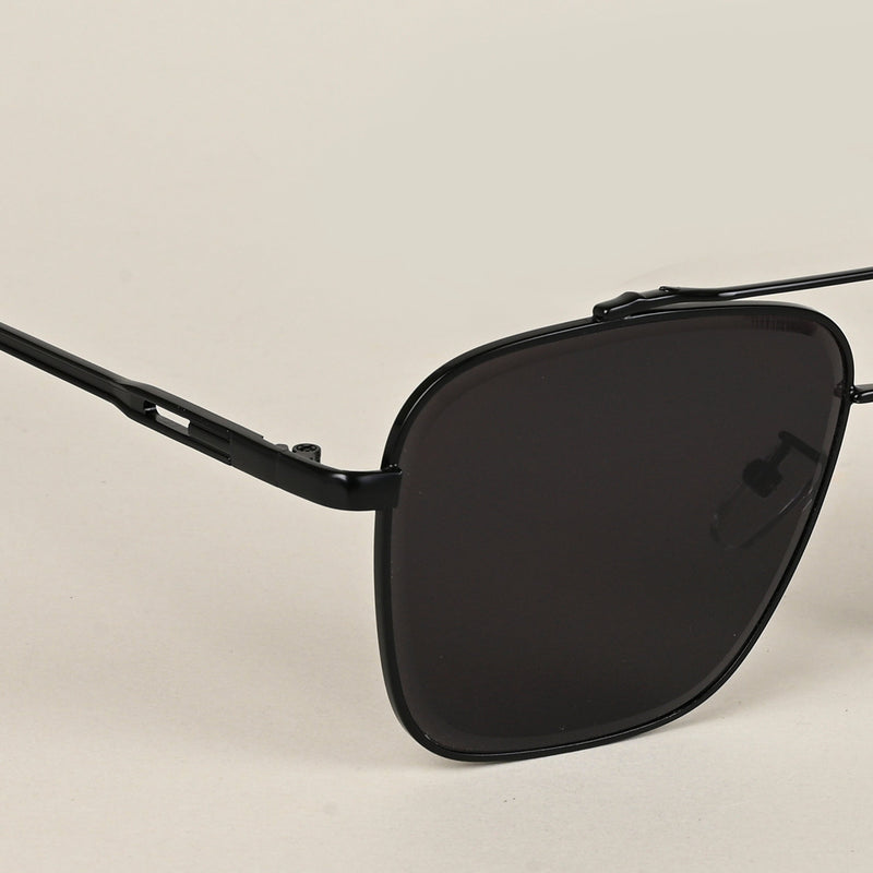 Aviator Sunglasses (Black Lens | Black Frame  - MG5196)