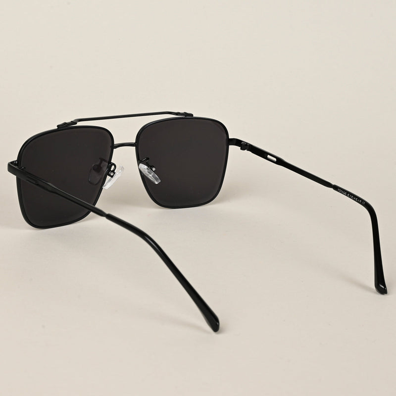 Aviator Sunglasses (Black Lens | Black Frame  - MG5196)
