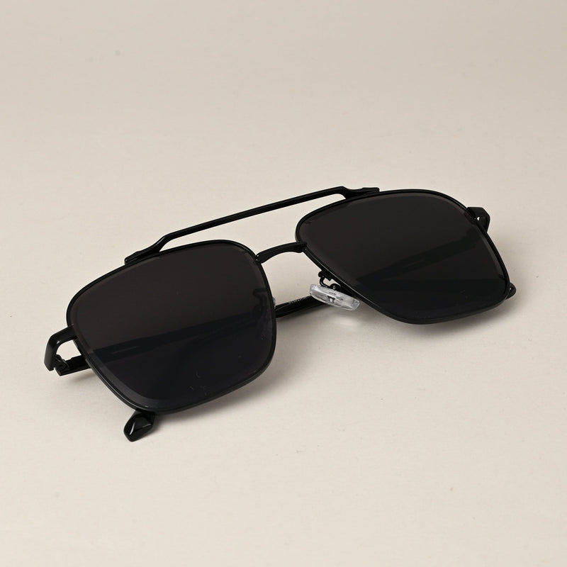 Aviator Sunglasses (Black Lens | Black Frame  - MG5196)
