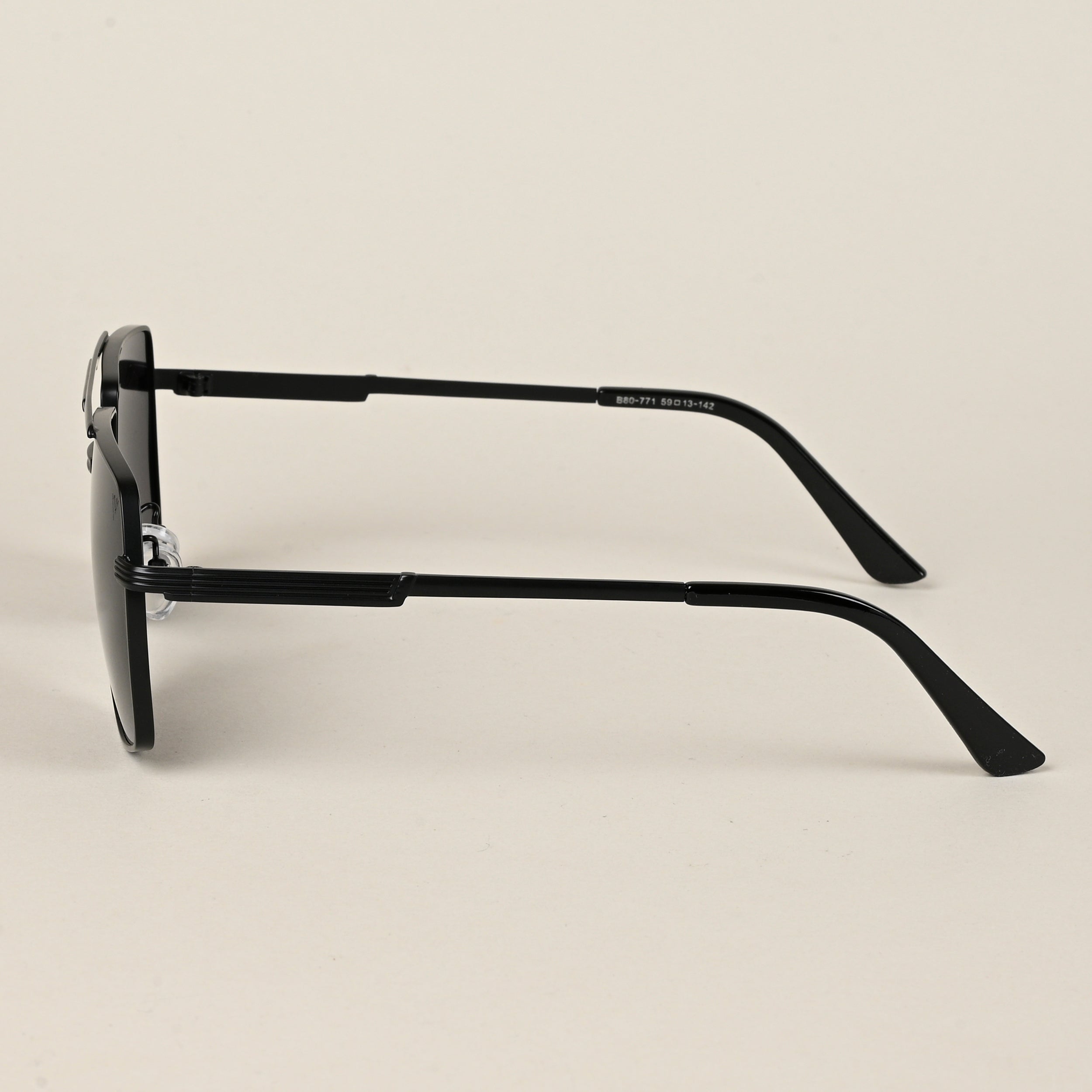 Voyage Aviator Sunglasses for Men & Women (Black Lens | Black Frame  - MG5200)