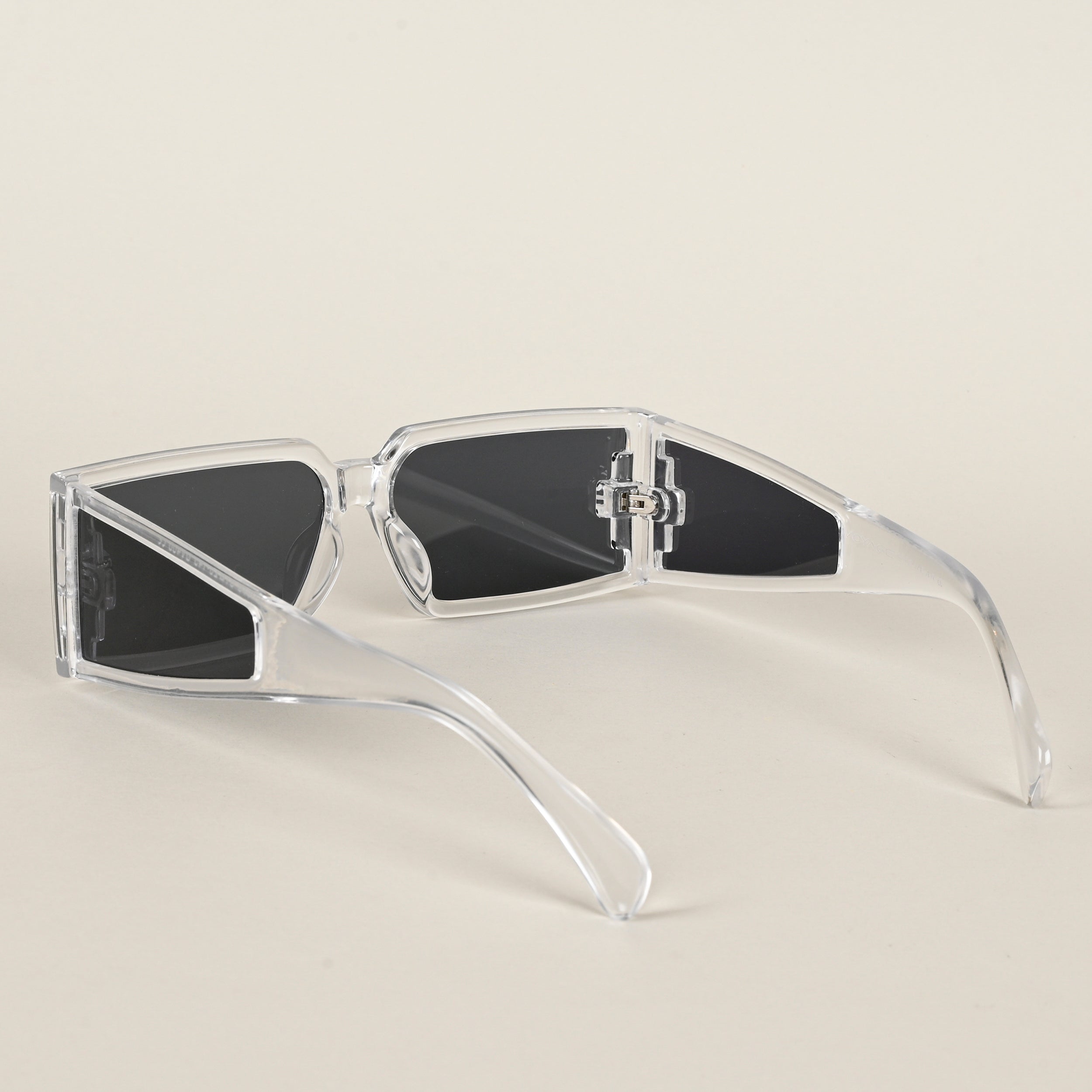 Voyage Black Rectangle Sunglasses for Men & Women (LH070MG4510)
