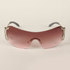 Wrap Around Brown & Pink Sunglasses - MG4514