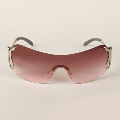Wrap Around Brown & Pink Sunglasses - MG4514