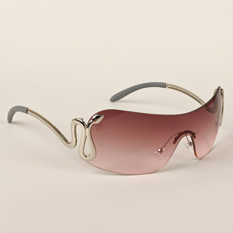 Wrap Around Brown & Pink Sunglasses - MG4514