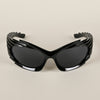 Black Wrap Around Sunglasses - MG4512