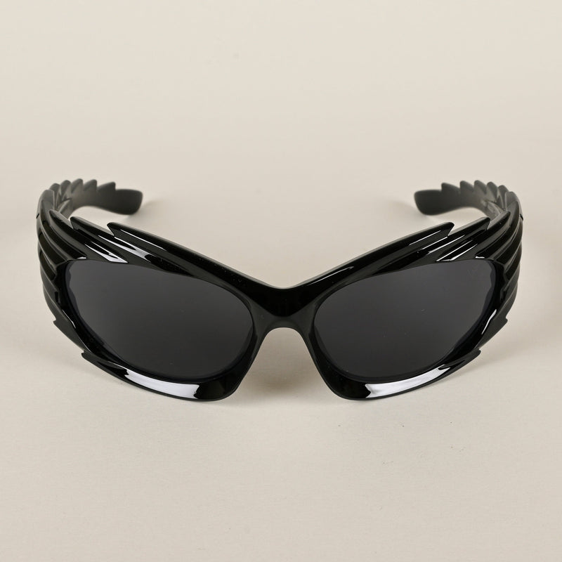 Black Wrap Around Sunglasses - MG4512