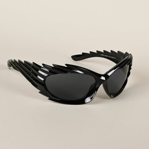 Black Wrap Around Sunglasses - MG4512