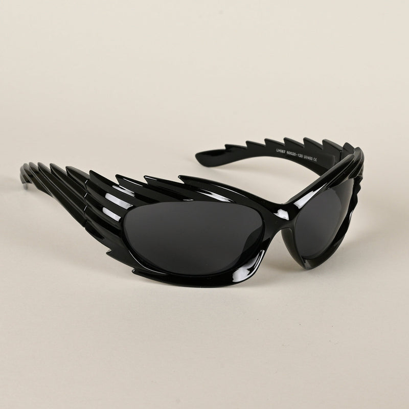 Black Wrap Around Sunglasses - MG4512