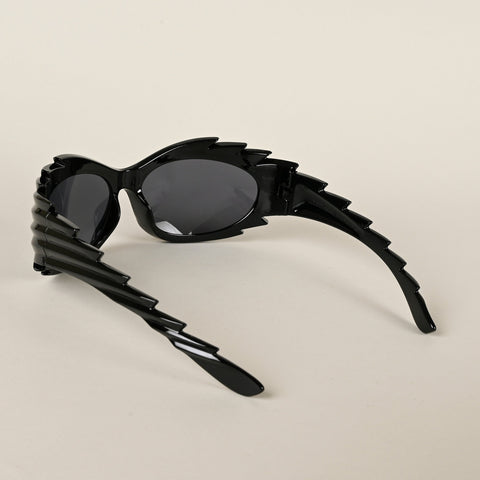 Black Wrap Around Sunglasses - MG4512