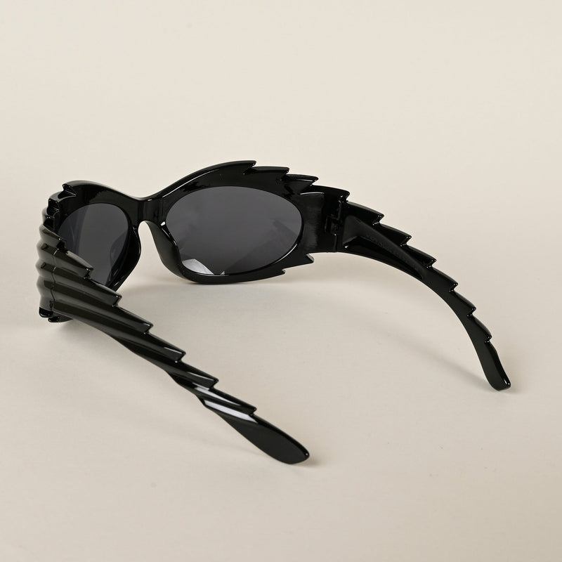 Black Wrap Around Sunglasses - MG4512