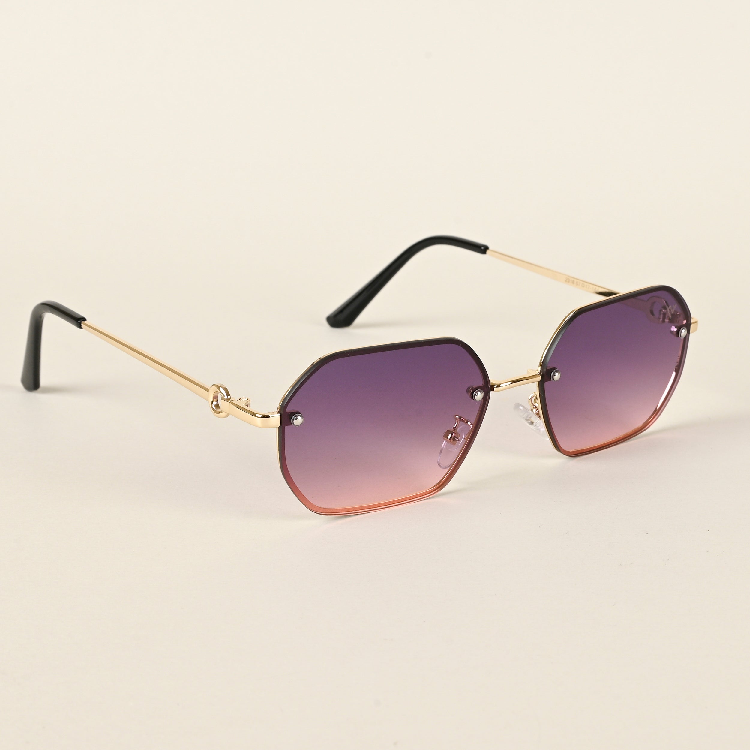 Voyage Purple & Brown Rectangle Sunglasses for Men & Women (2318MG4499)