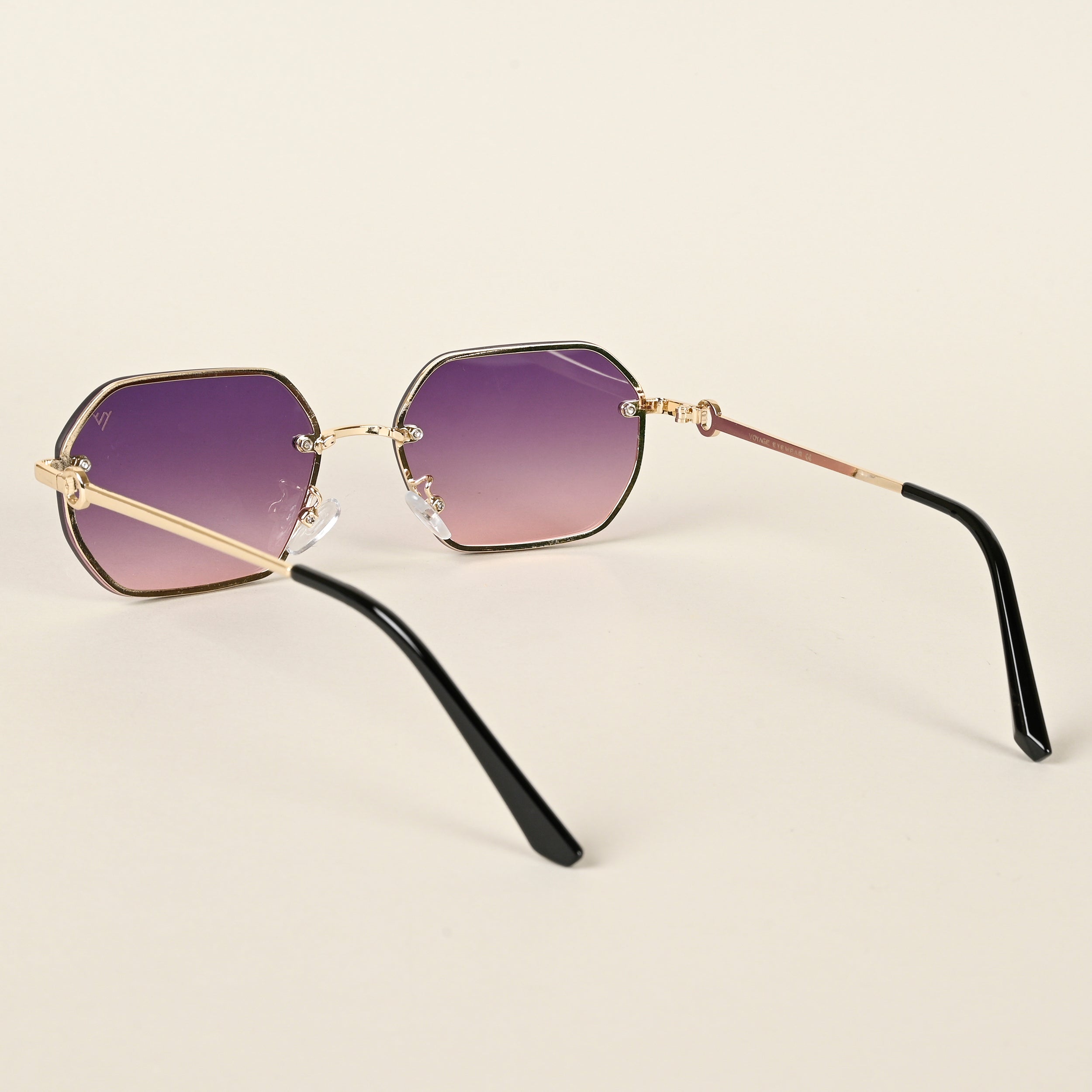 Voyage Purple & Brown Rectangle Sunglasses for Men & Women (2318MG4499)