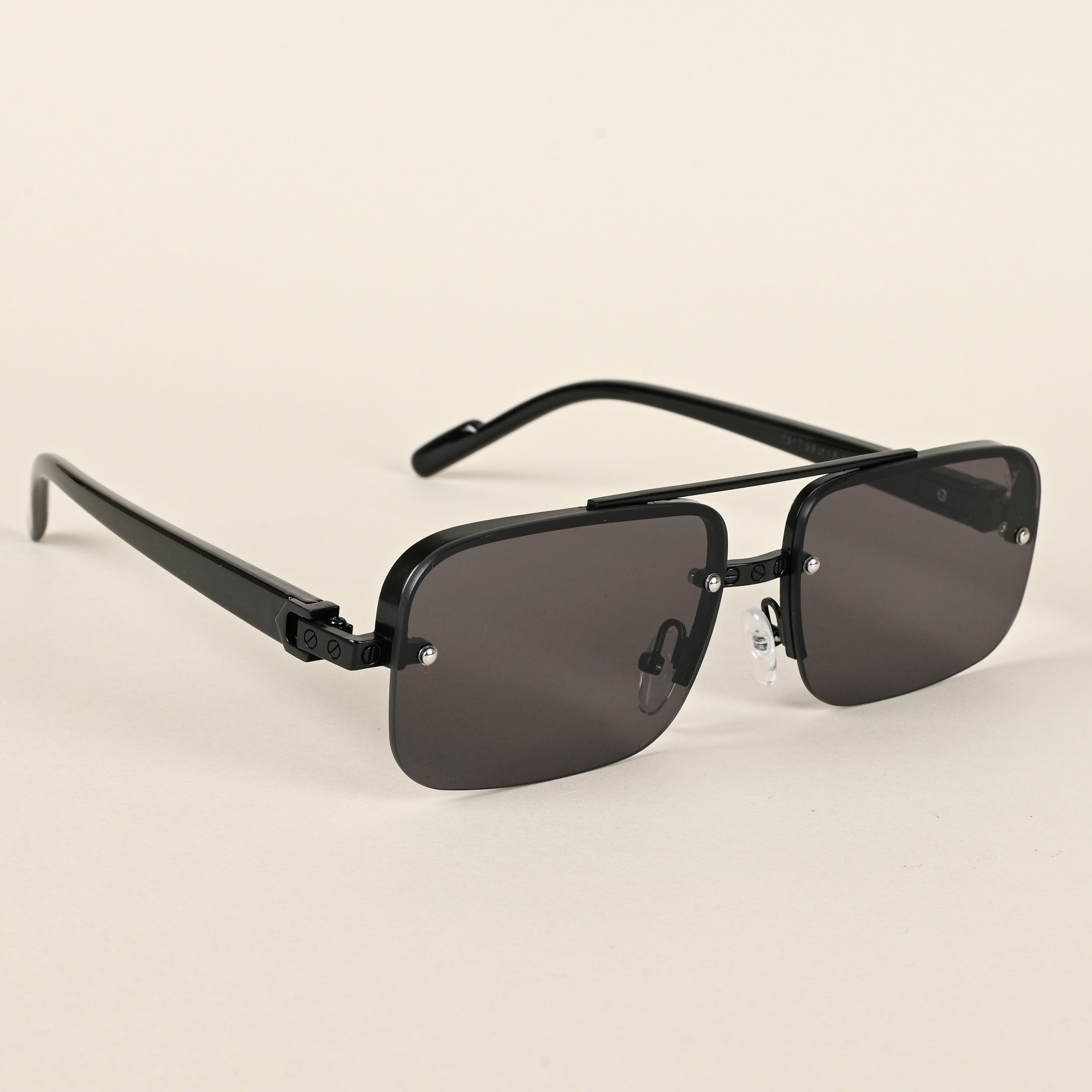 Voyage Black Rectangle Sunglasses for Men & Women (2317MG4503)
