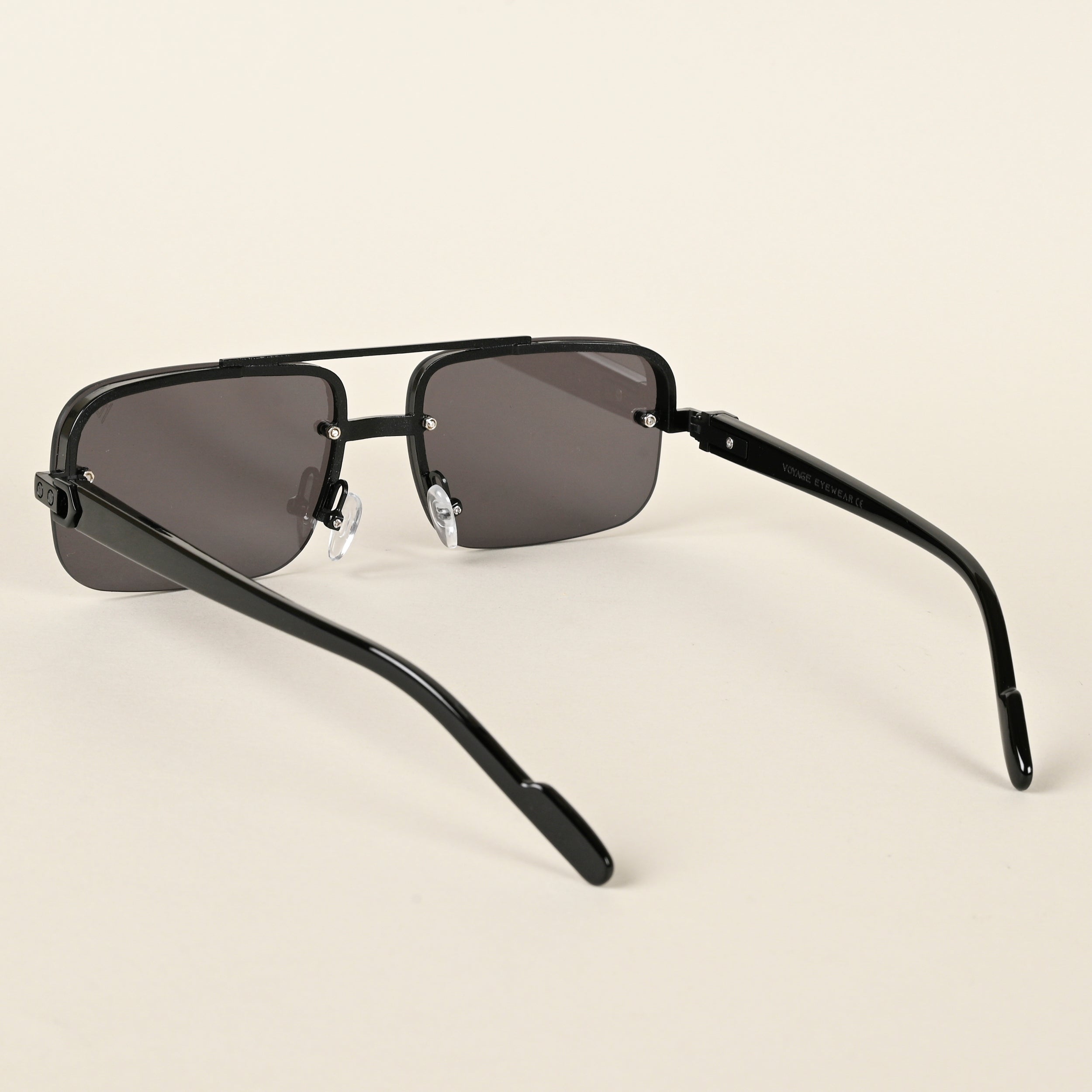 Voyage Black Rectangle Sunglasses for Men & Women (2317MG4503)