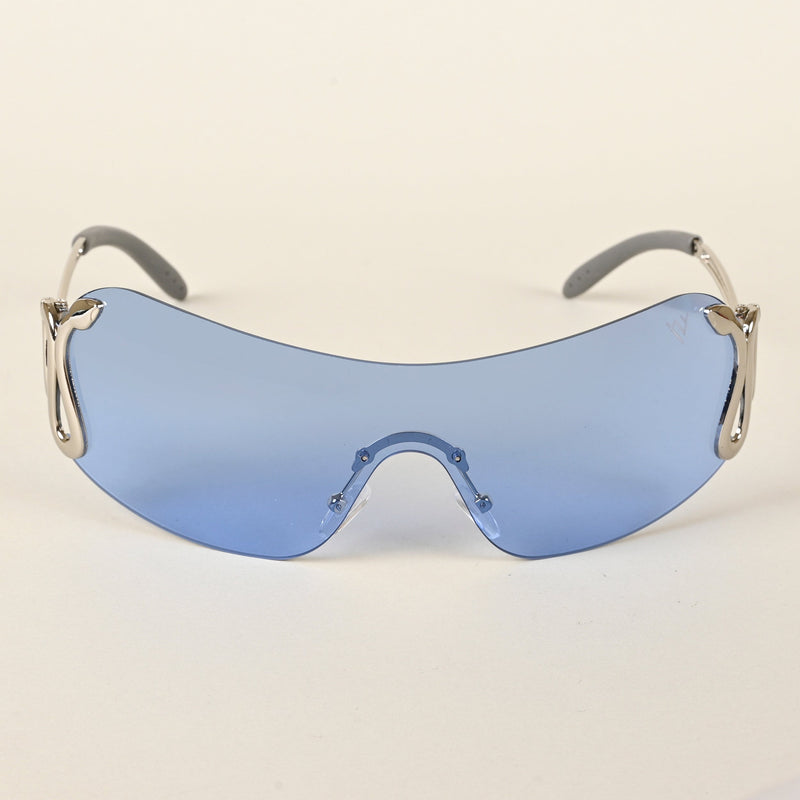 Light Blue Wrap Around Sunglasses - MG4515