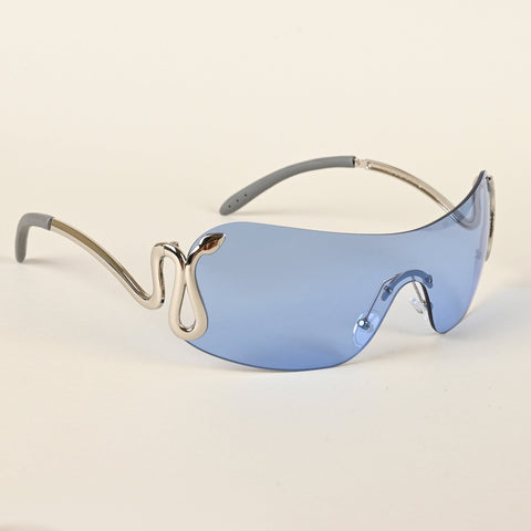 Light Blue Wrap Around Sunglasses - MG4515