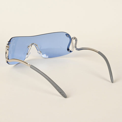 Light Blue Wrap Around Sunglasses - MG4515