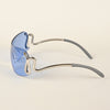 Light Blue Wrap Around Sunglasses - MG4515