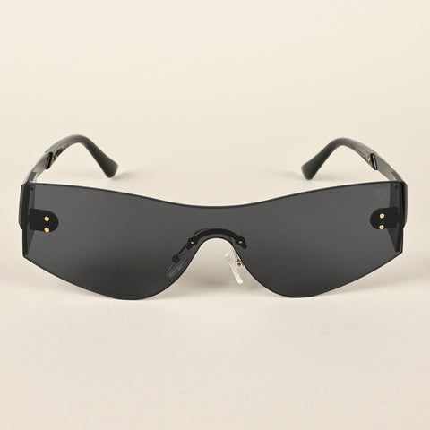 Black Wrap Around Sunglasses - MG4522