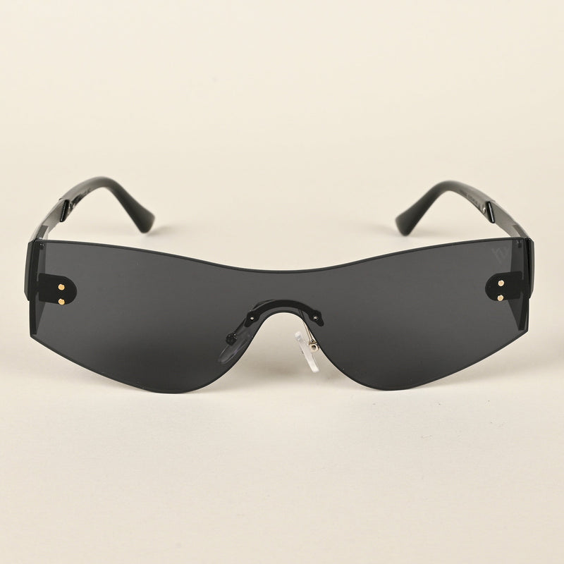 Black Wrap Around Sunglasses - MG4522