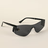 Black Wrap Around Sunglasses - MG4522