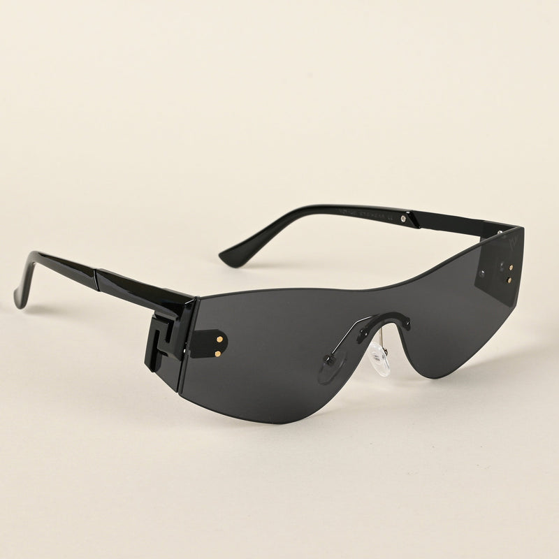 Black Wrap Around Sunglasses - MG4522