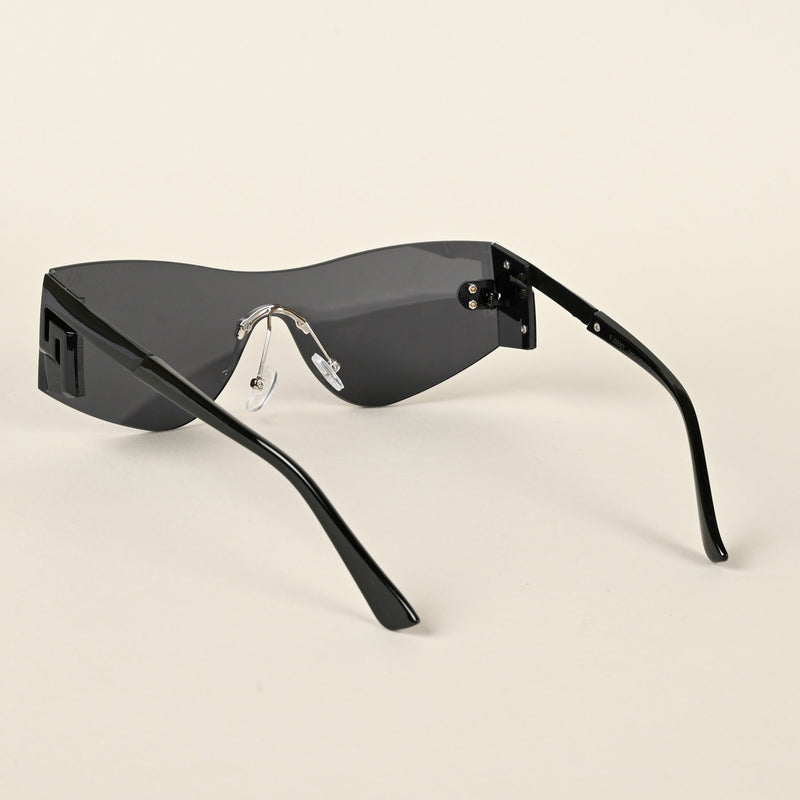 Black Wrap Around Sunglasses - MG4522