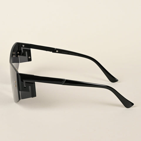 Black Wrap Around Sunglasses - MG4522
