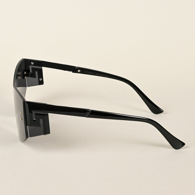 Black Wrap Around Sunglasses - MG4522