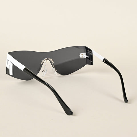 Black Wrap Around Sunglasses - MG4523