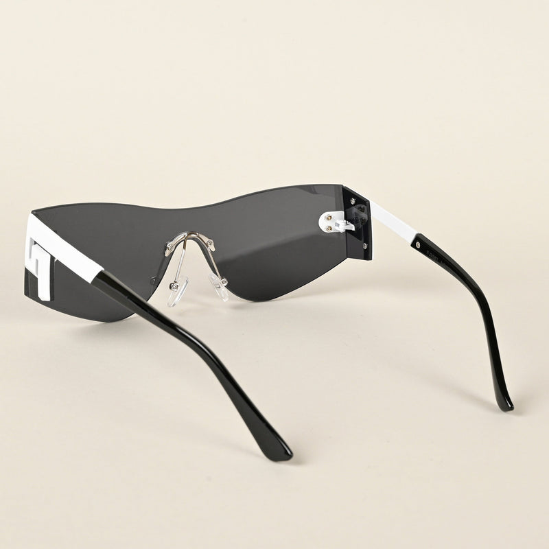 Black Wrap Around Sunglasses - MG4523