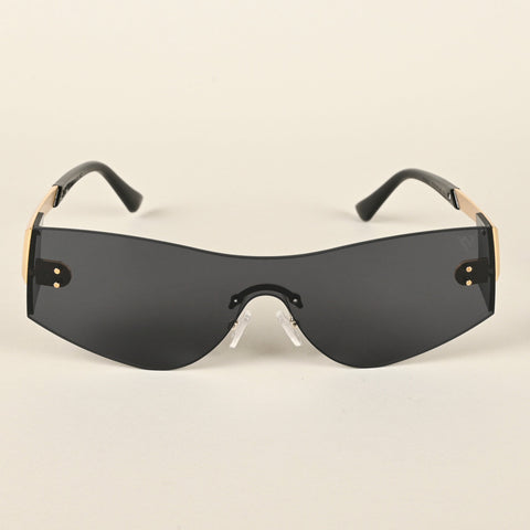 Black Wrap Around Sunglasses - MG4519
