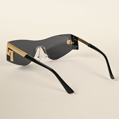 Black Wrap Around Sunglasses - MG4519