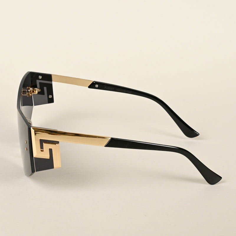 Black Wrap Around Sunglasses - MG4519