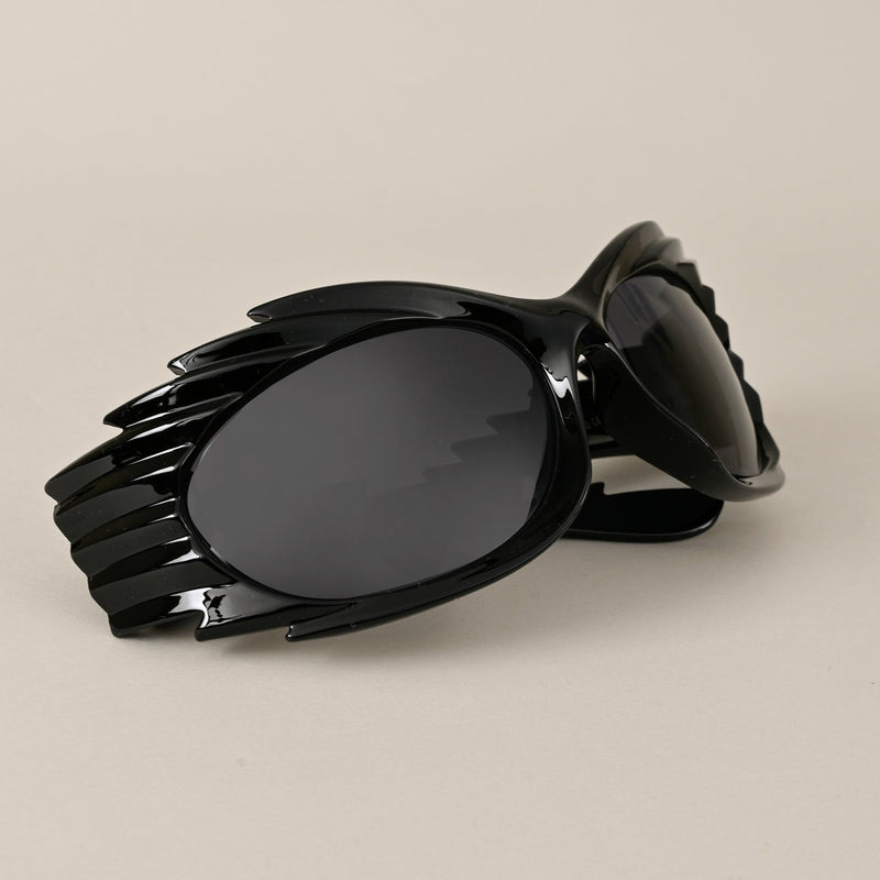 Black Wrap Around Sunglasses - MG4512