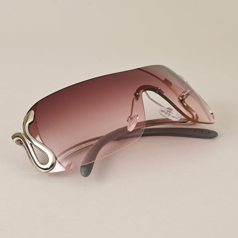 Wrap Around Brown & Pink Sunglasses - MG4514