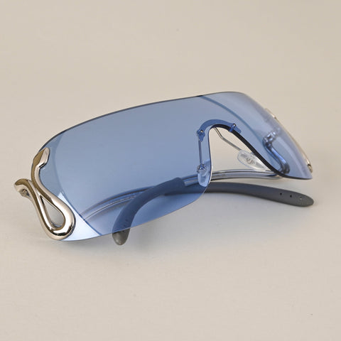 Light Blue Wrap Around Sunglasses - MG4515