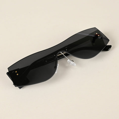 Black Wrap Around Sunglasses - MG4522