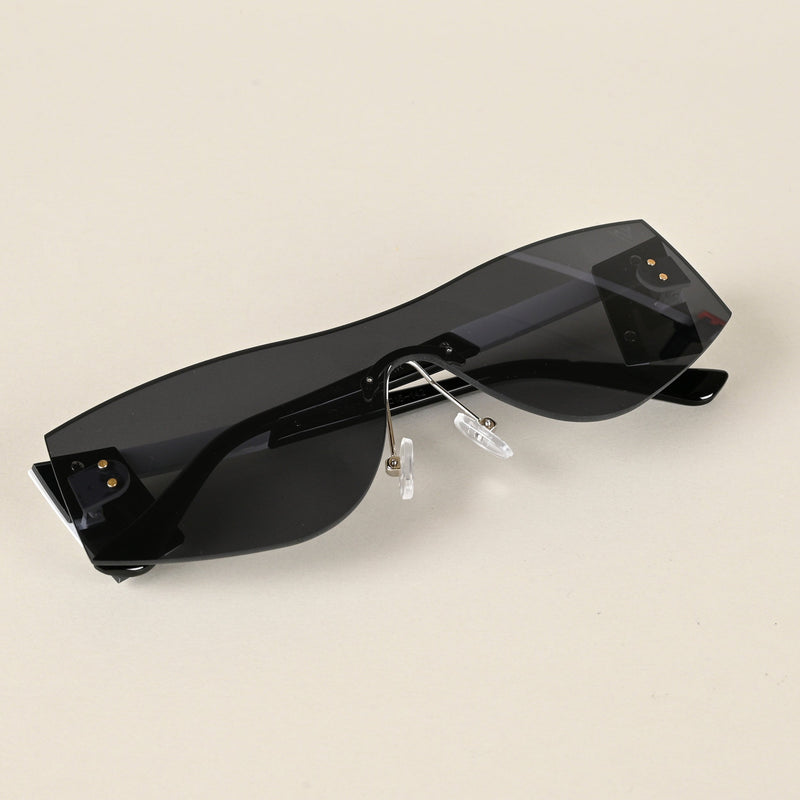 Black Wrap Around Sunglasses - MG4523