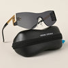 Black Wrap Around Sunglasses - MG4519