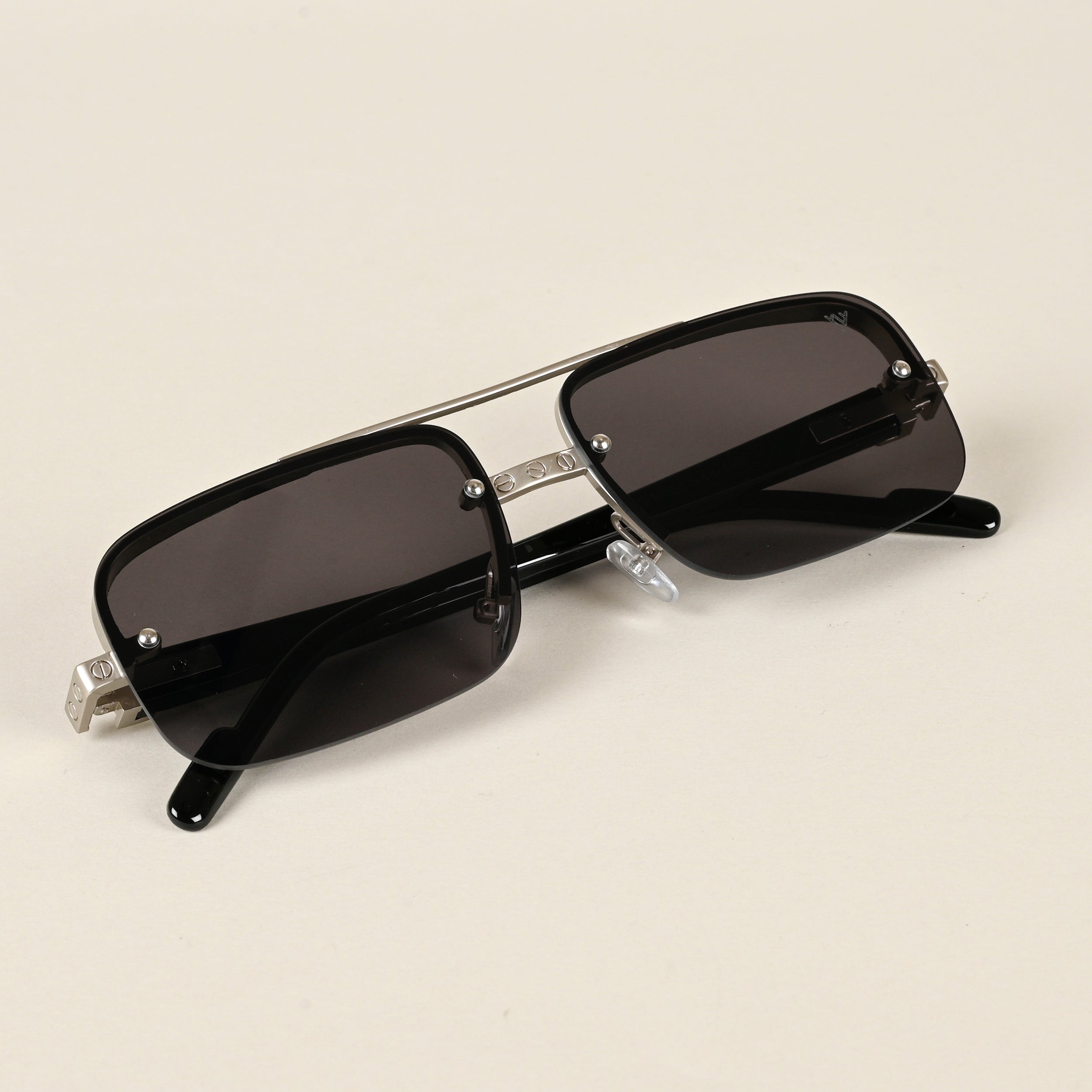 Voyage Black Rectangle Sunglasses for Men & Women (2317MG4502)