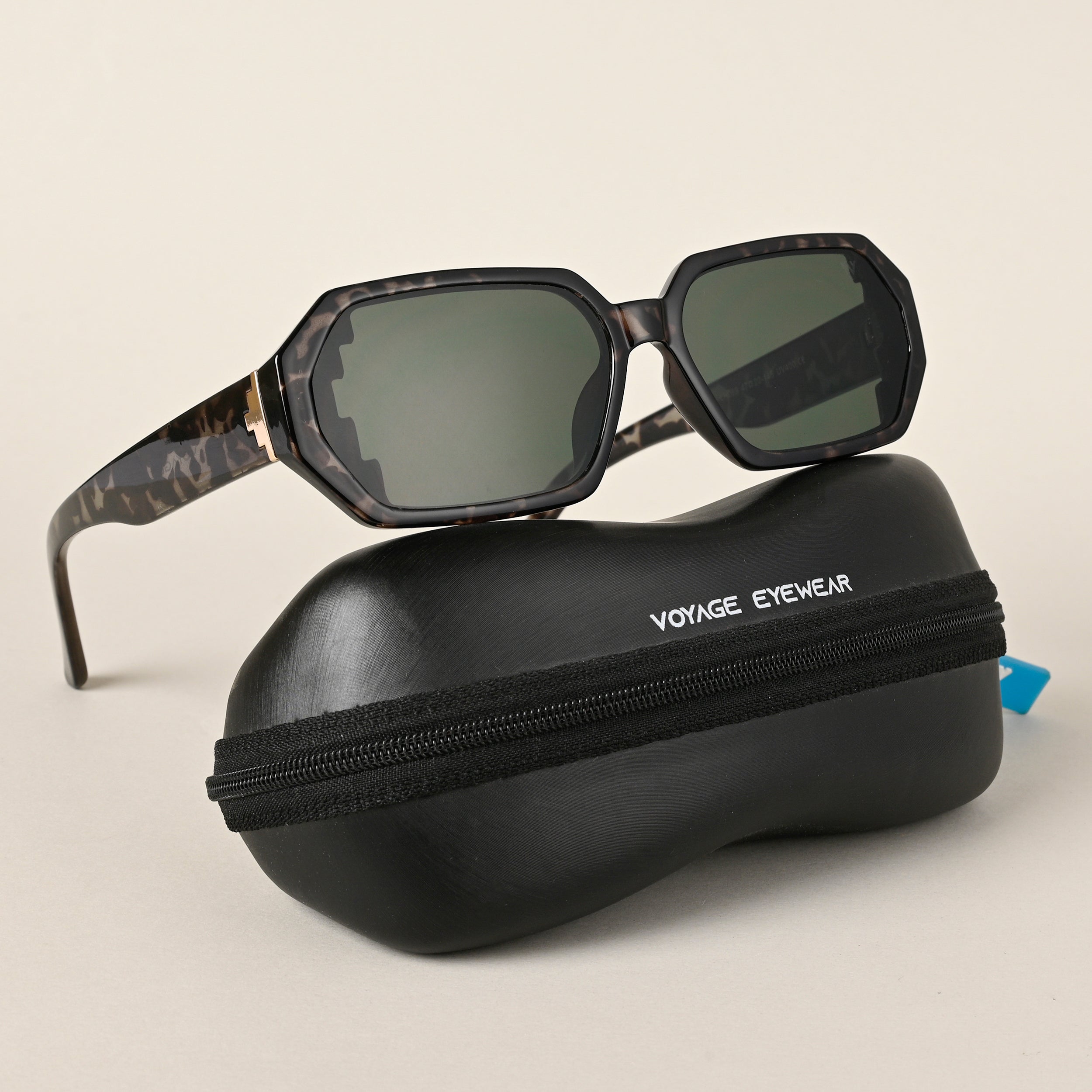 Voyage Green Rectangle Sunglasses for Men & Women - MG4507