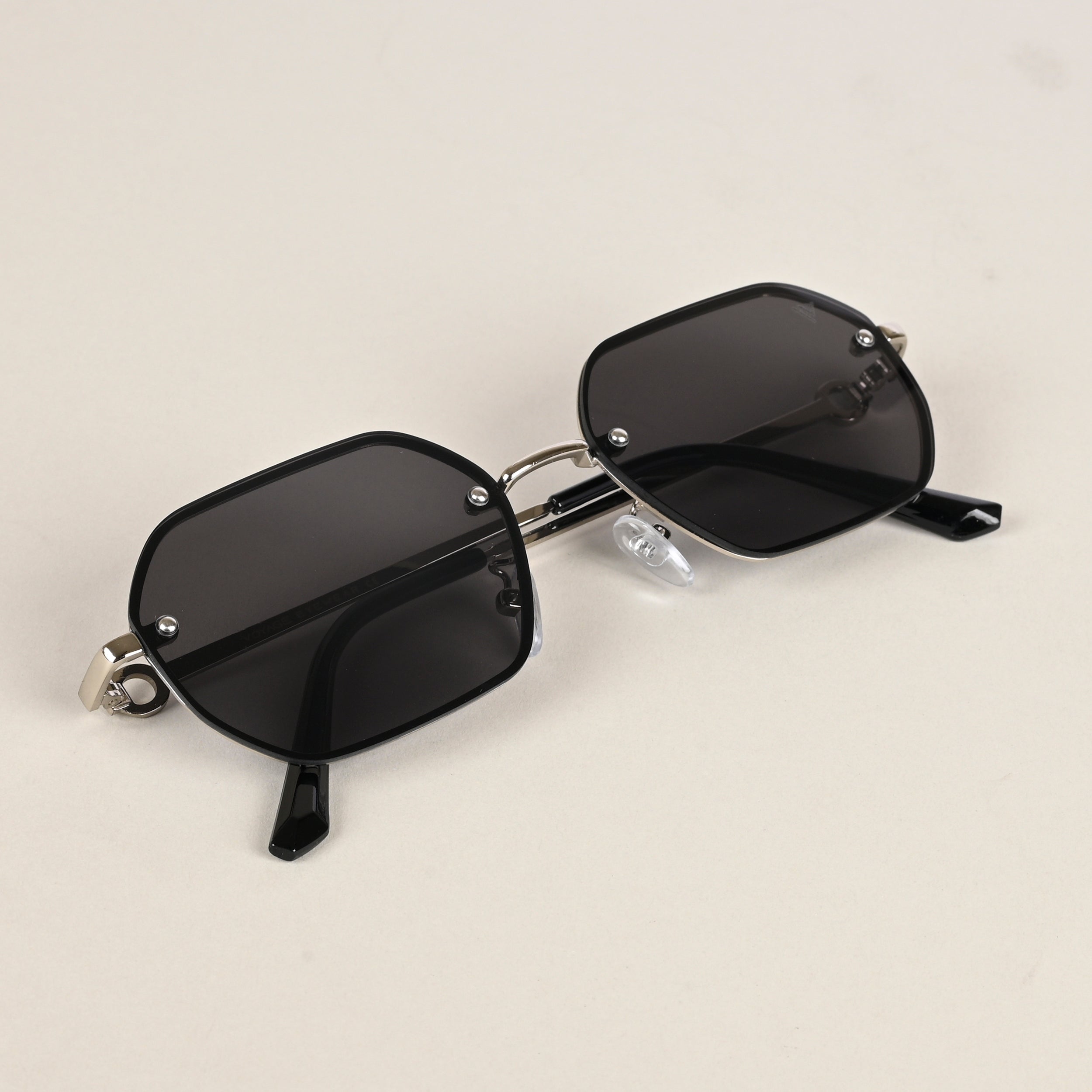 Voyage Black Rectangle Sunglasses for Men & Women (2318MG4497)