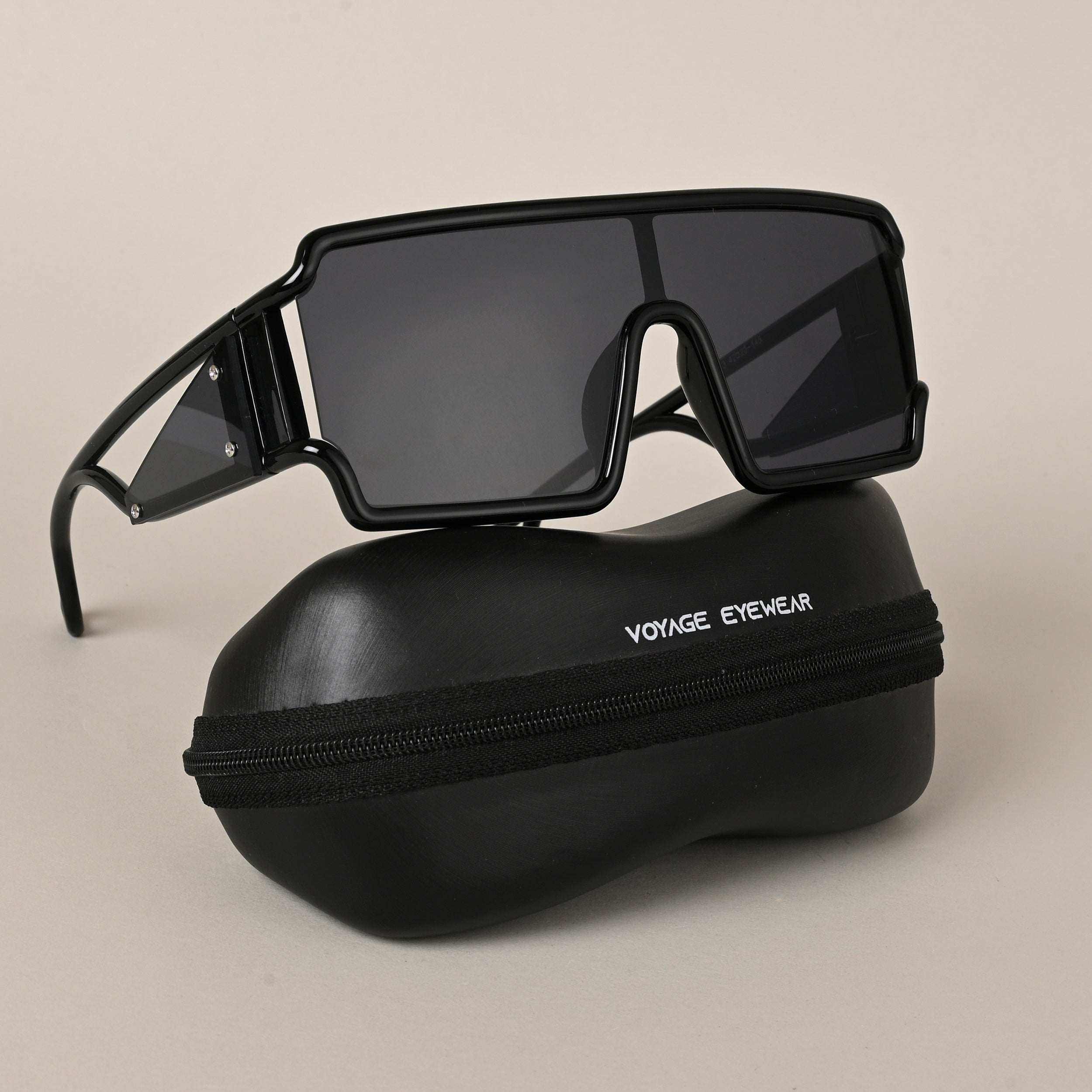 Voyage Black Wayfarer Sunglasses for Men & Women (LH073MG4564)